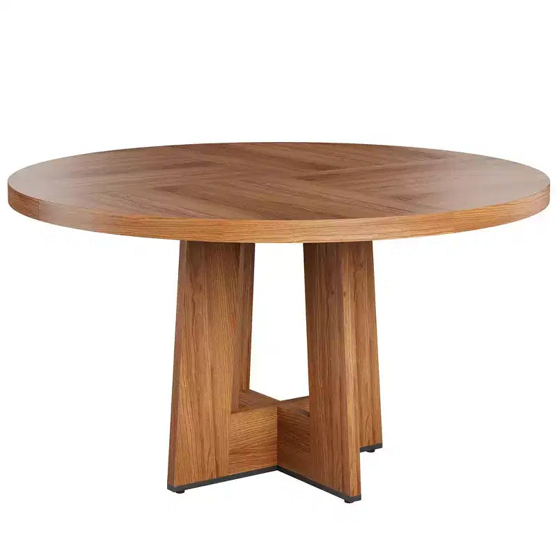 Table à manger ronde de 47 pouces pour 4 à 6 personnes - Table de cuisine circulaire pour salon, cuisine, appartement
