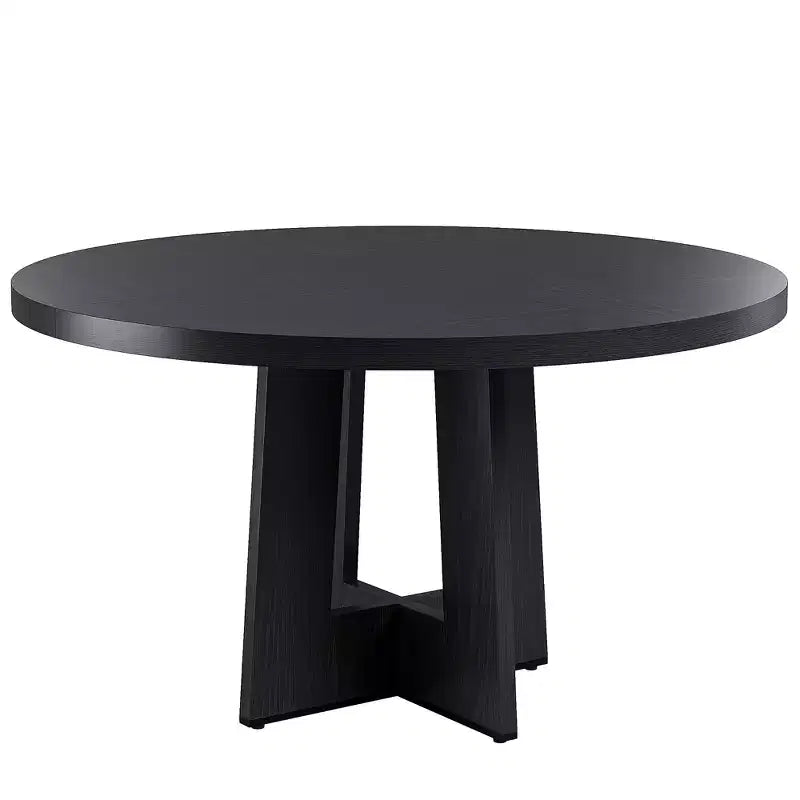 Table à manger ronde de 47 pouces pour 4 à 6 personnes - Table de cuisine circulaire pour salon, cuisine, appartement