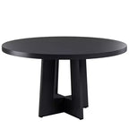 Table à manger ronde de 47 pouces pour 4 à 6 personnes - Table de cuisine circulaire pour salon, cuisine, appartement