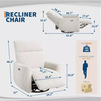 Fauteuil inclinable, pivotant et à bascule, canapé simple en tissu rembourré, fauteuil simple ergonomique à dossier haut, pour salon, chambre à coucher