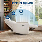 Fauteuil inclinable, pivotant et à bascule, canapé simple en tissu rembourré, fauteuil simple ergonomique à dossier haut, pour salon, chambre à coucher
