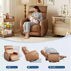 Fauteuil inclinable, pivotant et à bascule, canapé simple en tissu rembourré, fauteuil simple ergonomique à dossier haut, pour salon, chambre à coucher