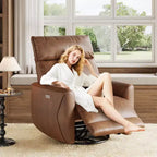 Fauteuil inclinable, pivotant et à bascule, canapé simple en tissu rembourré, fauteuil simple ergonomique à dossier haut, pour salon, chambre à coucher