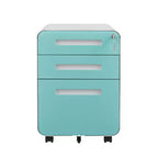 Classeur de bureau à 3 tiroirs pour le bureau à domicile, classeur mobile sous le bureau avec serrure pour format A4/Lettre/Légal, classeur roulant anti-basculement à 5 roulettes