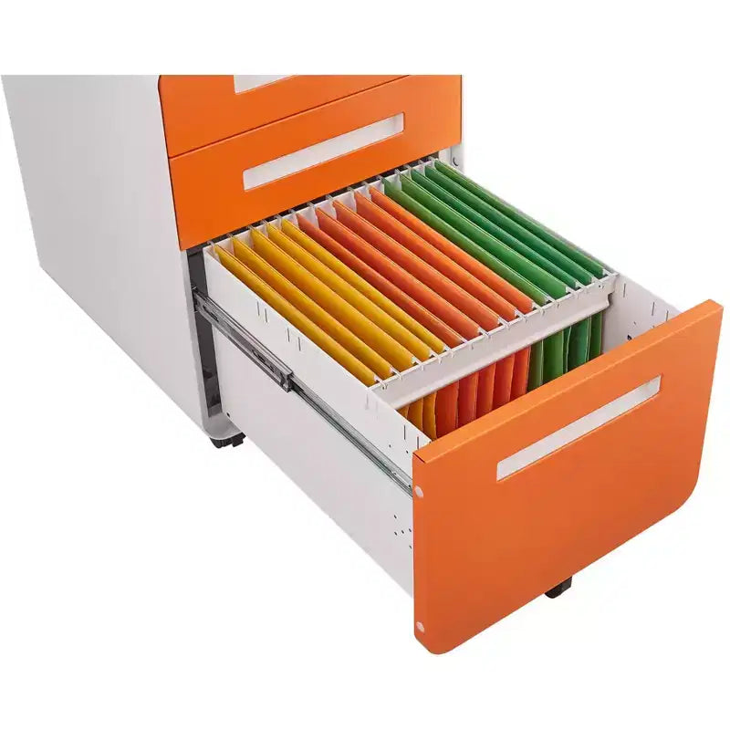 Classeur de bureau à 3 tiroirs pour le bureau à domicile, classeur mobile sous le bureau avec serrure pour format A4/Lettre/Légal, classeur roulant anti-basculement à 5 roulettes
