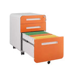Classeur de bureau à 3 tiroirs pour le bureau à domicile, classeur mobile sous le bureau avec serrure pour format A4/Lettre/Légal, classeur roulant anti-basculement à 5 roulettes