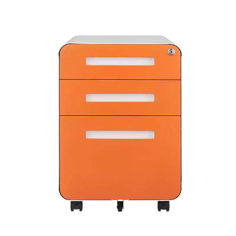 Classeur de bureau à 3 tiroirs pour le bureau à domicile, classeur mobile sous le bureau avec serrure pour format A4/Lettre/Légal, classeur roulant anti-basculement à 5 roulettes