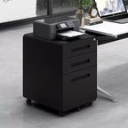 Classeur de bureau à 3 tiroirs pour le bureau à domicile, classeur mobile sous le bureau avec serrure pour format A4/Lettre/Légal, classeur roulant anti-basculement à 5 roulettes