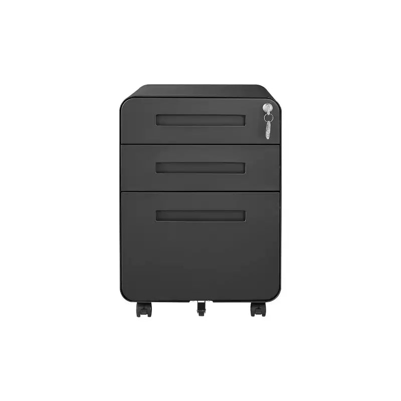 Classeur de bureau à 3 tiroirs pour le bureau à domicile, classeur mobile sous le bureau avec serrure pour format A4/Lettre/Légal, classeur roulant anti-basculement à 5 roulettes