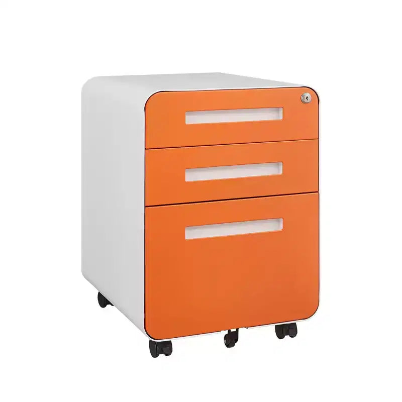 Classeur de bureau à 3 tiroirs pour le bureau à domicile, classeur mobile sous le bureau avec serrure pour format A4/Lettre/Légal, classeur roulant anti-basculement à 5 roulettes
