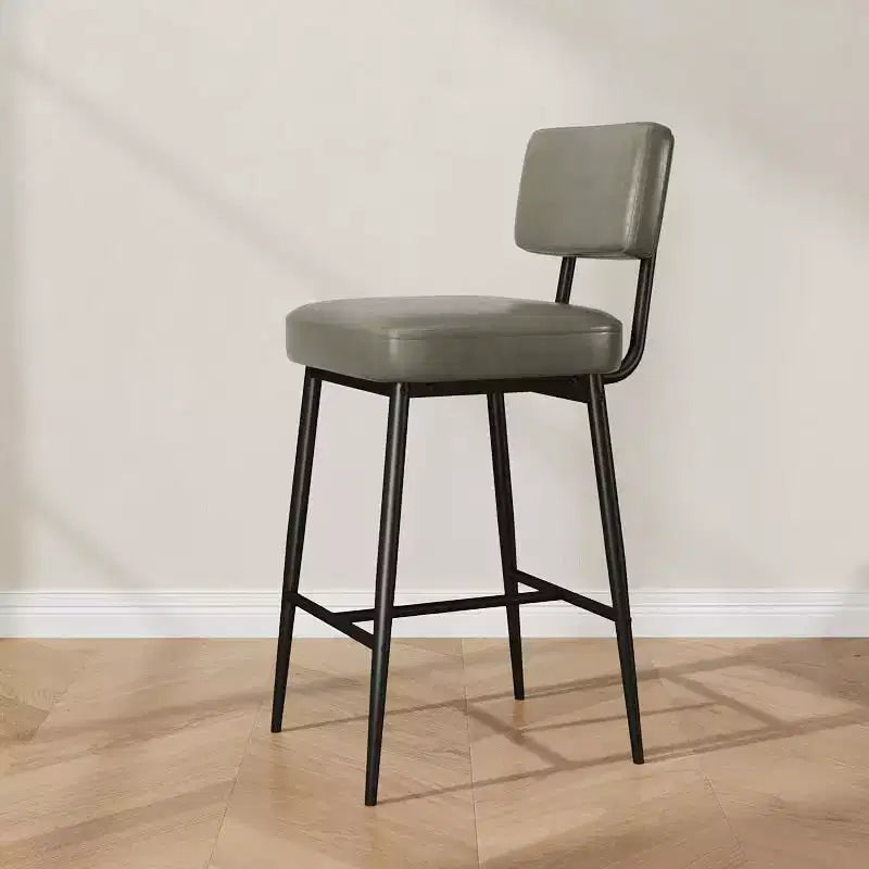 Lot de 2 tabourets de bar, dossier, capacité de charge de 180 kg, pieds en métal, tabourets de bar modernes rembourrés, pour îlot de cuisine, comptoir, décoration intérieure