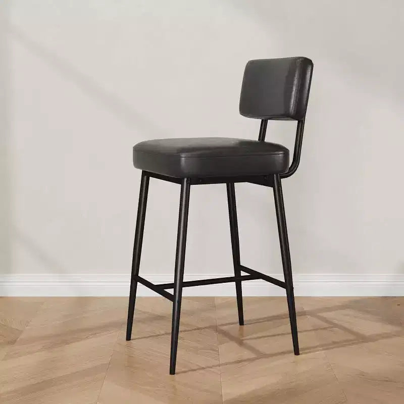 Lot de 2 tabourets de bar, dossier, capacité de charge de 180 kg, pieds en métal, tabourets de bar modernes rembourrés, pour îlot de cuisine, comptoir, décoration intérieure