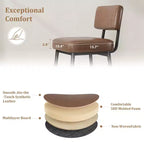 Lot de 2 tabourets de bar, dossier, capacité de charge de 180 kg, pieds en métal, tabourets de bar modernes rembourrés, pour îlot de cuisine, comptoir, décoration intérieure