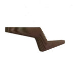 Sierra BATAMEX Meuble TV flottant paramétrique 57 pouces Étagère murale géométrique moderne en bois Décoration couleur chêne naturel Étagère de salon ondulée 3D