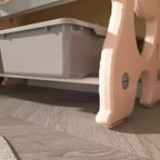 Organisateur de rangement de jouets pour enfants avec bibliothèque à 2 niveaux et 12 bacs, mobilier multifonctionnel pour enfants (rose)