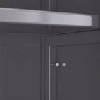 Étagère de rangement de cuisine ouverte, Meuble micro-ondes multi-niveaux, Meuble de vaisselle et d'appoint, Gris