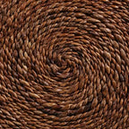 Banc de rangement en fibres naturelles tressées pour chambre à coucher – Banc ottoman élégant avec compartiment secret pour couvertures dans le salon – 19 po, marron et beige