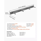 Support d'Étagère Flottante VEVOR, 1 Unité, Capacité de 104 kg, 1168,4x157,4x76,2 mm, Robuste Dissimulé, Fixation Murale, Noir
