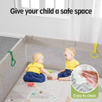 Fodoss Parc Bébé 150x180cm avec Tapis, Centre d'Activités et Barrière de Sécurité pour Bébés et Tout-Petits, Utilisation Intérieure et Extérieure