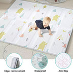 Fodoss Parc Bébé 150x180cm avec Tapis, Centre d'Activités et Barrière de Sécurité pour Bébés et Tout-Petits, Utilisation Intérieure et Extérieure