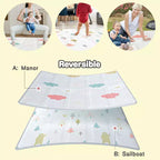 Fodoss Parc Bébé 150x180cm avec Tapis, Centre d'Activités et Barrière de Sécurité pour Bébés et Tout-Petits, Utilisation Intérieure et Extérieure