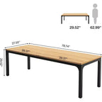 Lantine Bureau d'ordinateur extra long de 199,9 cm, poste de travail double pour 2 personnes pour bureau à domicile