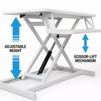 Bureau d'ordinateur portable réglable en hauteur FurnitureR avec tiroir à clavier, poste de travail assis-debout avec plateau en MDF pour bureau à domicile, écriture, lecture et étude
