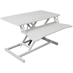 Bureau d'ordinateur portable réglable en hauteur FurnitureR avec tiroir à clavier, poste de travail assis-debout avec plateau en MDF pour bureau à domicile, écriture, lecture et étude