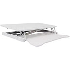 Bureau d'ordinateur portable réglable en hauteur FurnitureR avec tiroir à clavier, poste de travail assis-debout avec plateau en MDF pour bureau à domicile, écriture, lecture et étude