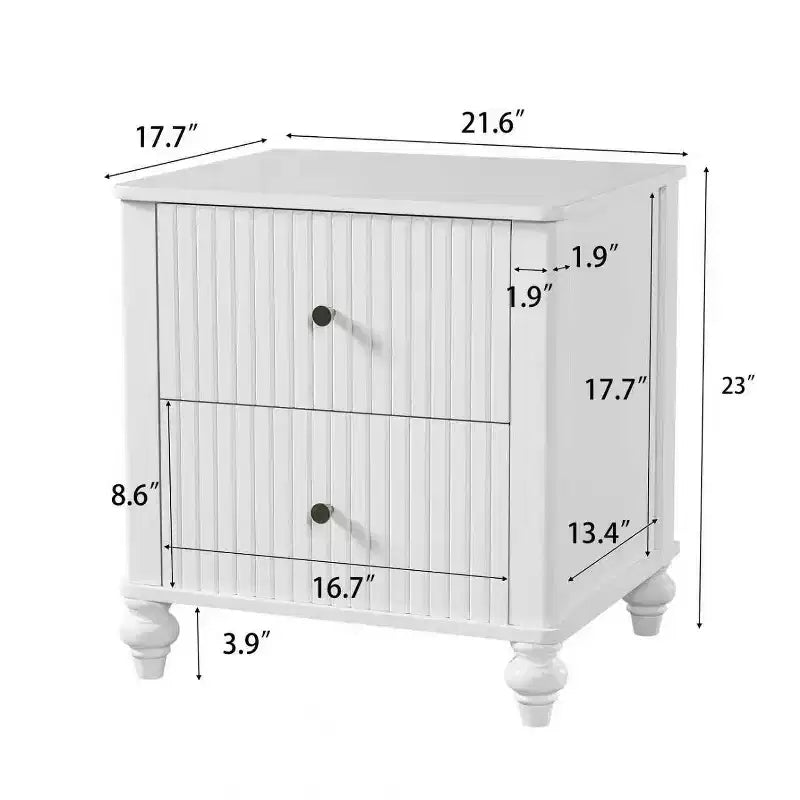 Christopher Knight Home Fabien Tables de chevet modernes en bois à 2 tiroirs (Lot de 2)