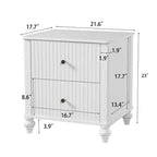 Christopher Knight Home Fabien Tables de chevet modernes en bois à 2 tiroirs (Lot de 2)