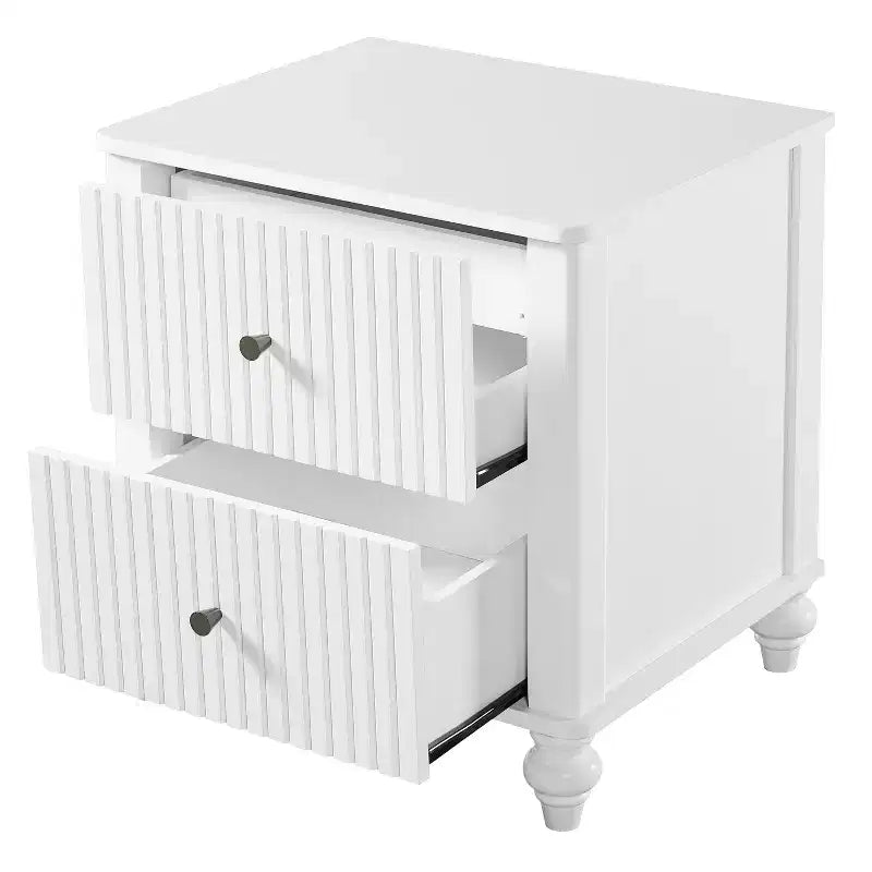 Christopher Knight Home Fabien Tables de chevet modernes en bois à 2 tiroirs (Lot de 2)