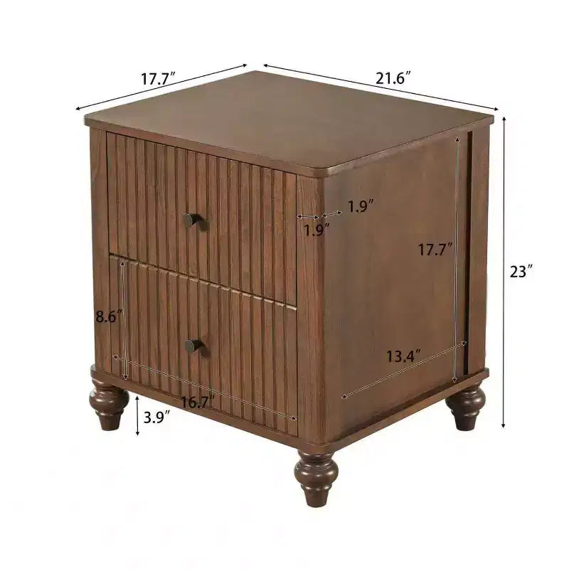 Christopher Knight Home Fabien Tables de chevet modernes en bois à 2 tiroirs (Lot de 2)