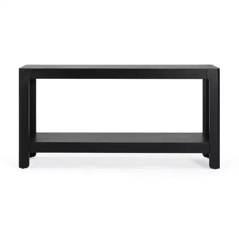 59 Modern Entryway Console Table, Minimalist Hallway Table with Rounded Corners, Open Shelf for Living Room or Behind Sofa - Panipeachy