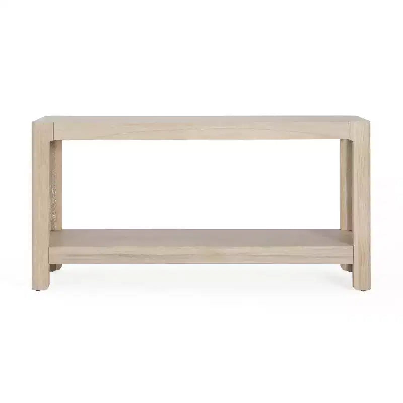 59 Table console d'entrée moderne, Table de couloir minimaliste avec coins arrondis, Étagère ouverte pour le salon ou derrière le canapé - Panipeachy