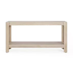 59 Table console d'entrée moderne, Table de couloir minimaliste avec coins arrondis, Étagère ouverte pour le salon ou derrière le canapé - Panipeachy