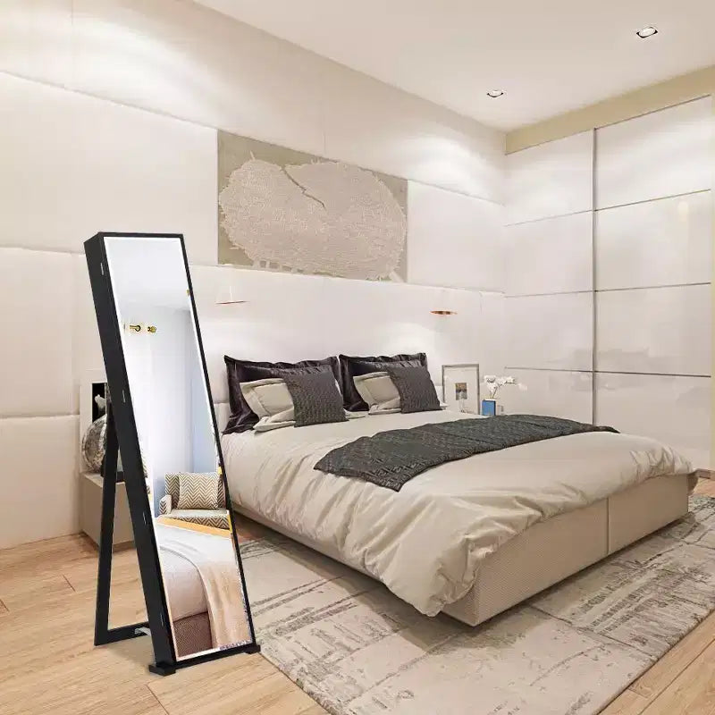 Armoire à bijoux avec miroir Karl Home, meuble de rangement autonome et verrouillable