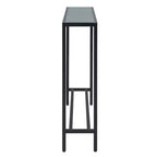 HomeRoots 56 Table console en verre miroir noir