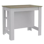 HomeRoots White and Brown 41 Kitchen Island With Storage