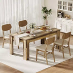 Table à manger pour 4-6 personnes, Table de salle à manger de 160 cm pour 4 personnes, Grande table de cuisine de ferme, Table de salle à manger rectangulaire pour petit espace, Table de dîner