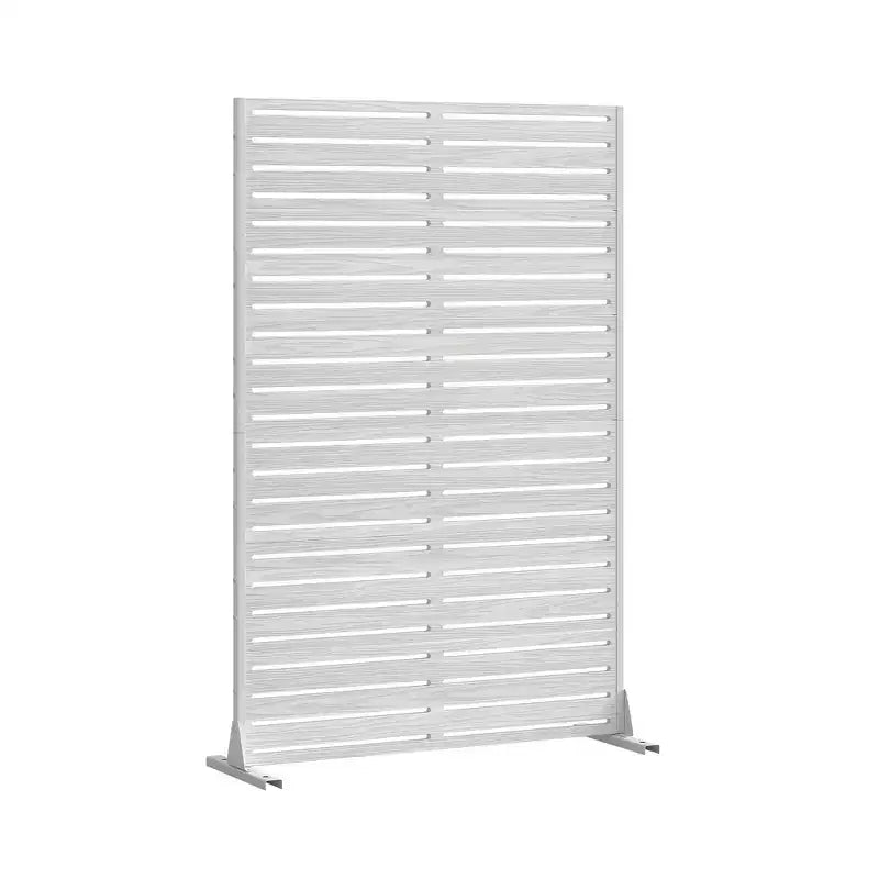 Séparateur de pièce MAYEERTY Classic Louvered White HDPE, 72x47x16, Paravent Intérieur Extérieur Facile d'Entretien 6 Pièces