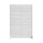 Séparateur de pièce MAYEERTY Classic Louvered White HDPE, 72x47x16, Paravent Intérieur Extérieur Facile d'Entretien 6 Pièces