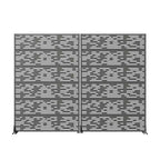 MAYEERTY Godfrey Light & Shadow B Paravent en acier galvanisé gris, 72x47x16, 6 panneaux double-face