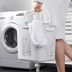 Trieur de paniers à linge à 4 niveaux JVNOXK, organisateur de rangement à linge roulant avec roues amovibles, chariot à linge sale de salle de bain, blanc