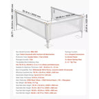 VEVOR Barrière de lit pour tout-petit, 3 pièces, Protection de lit pour enfants avec tube en fer renforcé et tissu Oxford, Rail de lit latéral à hauteur réglable, 3 côtés, Gris