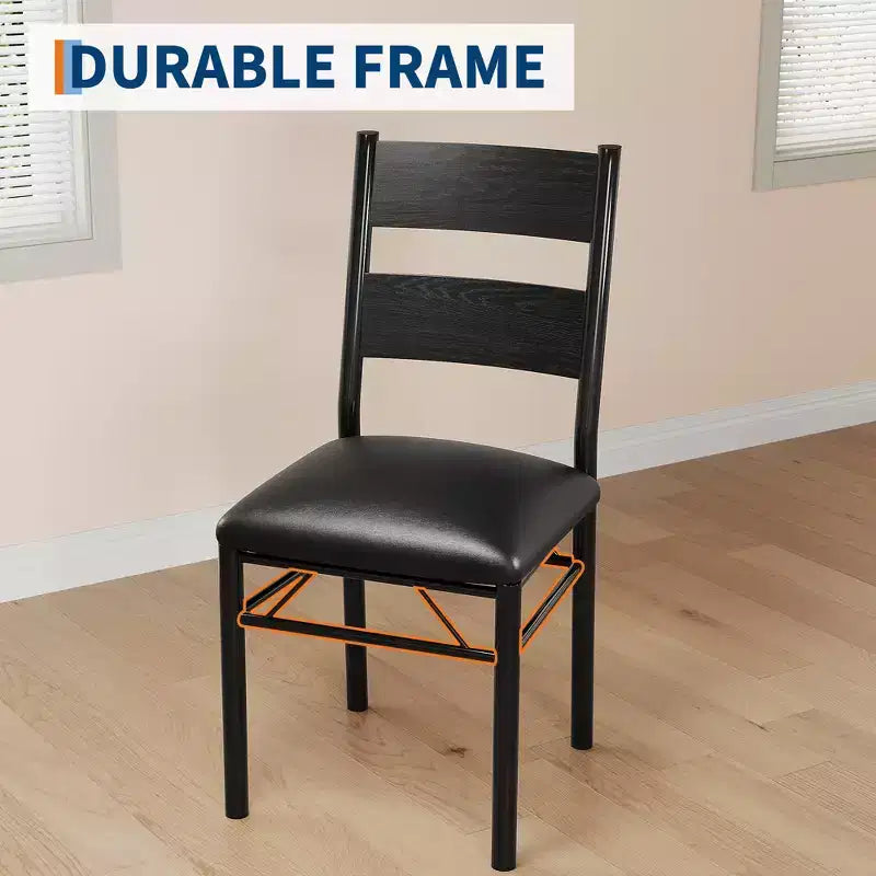 Ensemble de salle à manger Garvee pour 2 personnes avec protège-coins, ensemble de table de salle à manger pour 2 avec chaises rembourrées pour cuisine, appartement, gris rétro