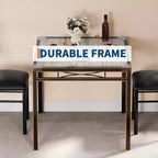 Ensemble de salle à manger Garvee pour 2 personnes avec protège-coins, ensemble de table de salle à manger pour 2 avec chaises rembourrées pour cuisine, appartement, gris rétro