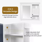 Meuble de salle de bain mural GDFStudio Tanner 32'' avec miroir et 3 étagères