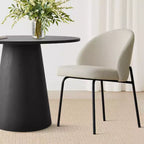 Ensemble table à manger ronde 5 pièces, table à trépied 35 et chaises d'appoint rembourrées pour cuisine ou petite salle à manger-Panipeachy