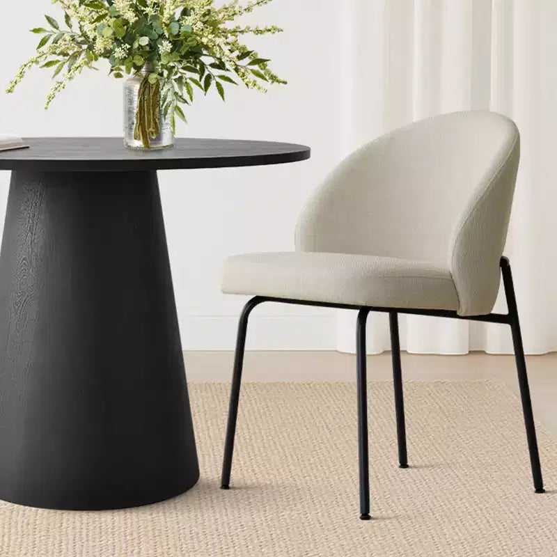 Ensemble table à manger ronde 5 pièces, table à trépied 35 et chaises d'appoint rembourrées pour cuisine ou petite salle à manger-Panipeachy